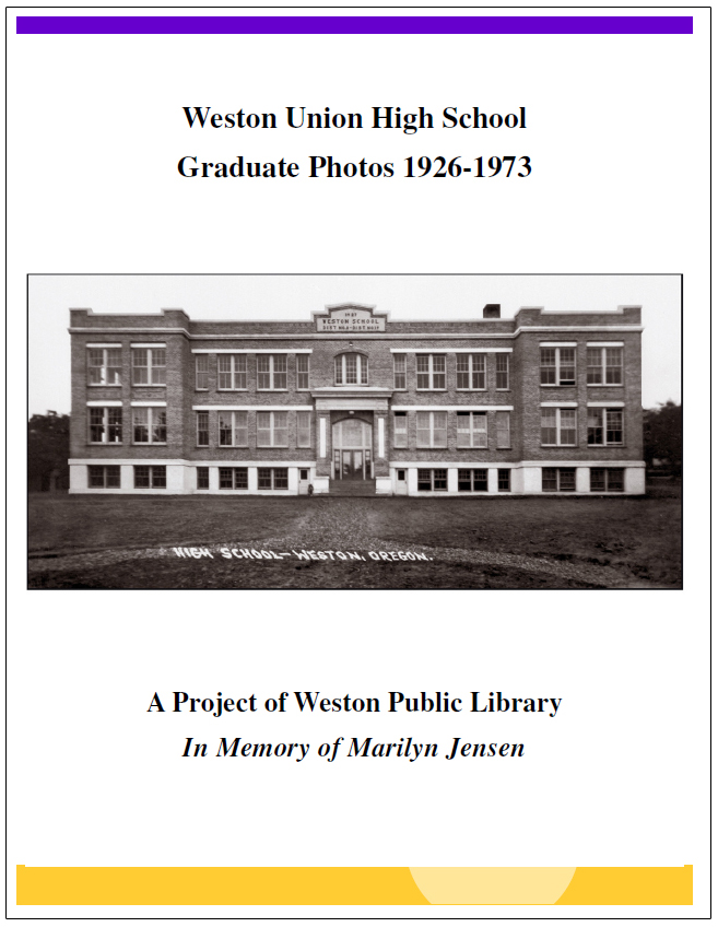 WestonUnion Graduation Photos 19261973 Weston Oregon